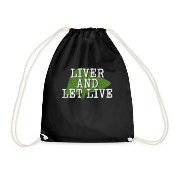 Organspender Leber Organtransplantation - Turnbeutel - Schwarz - Vorne