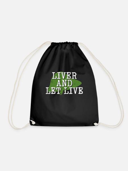 Organspender Leber Organtransplantation - Turnbeutel - Schwarz