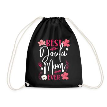 Doula Birth Worker Mom Best Doula - Drawstring Bag - black - Front