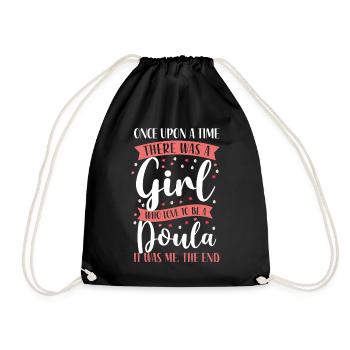 Doula Birth Worker Once Upon A - Drawstring Bag - black - Front