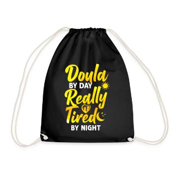 Doula Birth Worker Doula By Day - Drawstring Bag - black - Front