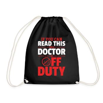 Funny Doctor - If You Can Read This This Doctor Is - Turnbeutel - Schwarz - Vorne