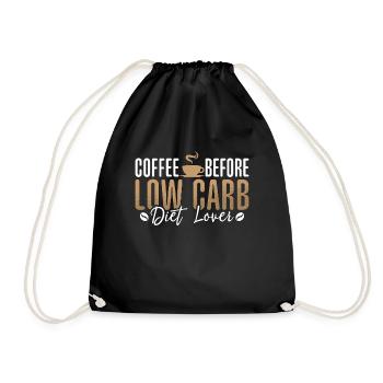 Low Carb Diet Lover Coffee Carb Diet Coffee Lover - Turnbeutel - Schwarz - Vorne