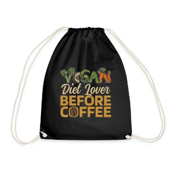 Amateur de régime végétalien avant le végétarisme Amateur de café - Sac de sport léger - noir - Devant