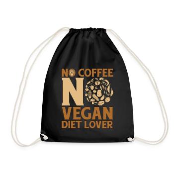 Amateur de régime végétalien Pas de café Véganisme Amateur de café - Sac de sport léger - noir - Devant