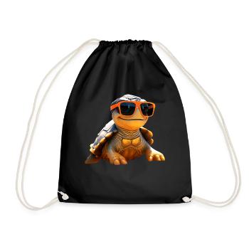 Turtle Reptile Fans Love Cute Turtles - Drawstring Bag - black - Front