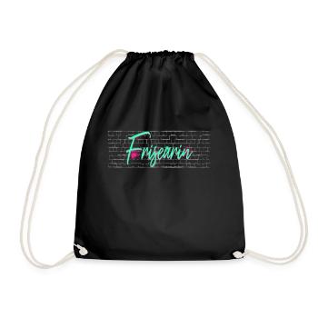 Haarstylist Abschluss-Geschenk Friseurin - Turnbeutel - Schwarz - Vorne