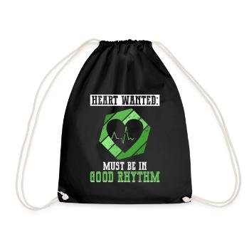Organ Donor Heart Organ Transplant - Drawstring Bag - black - Front