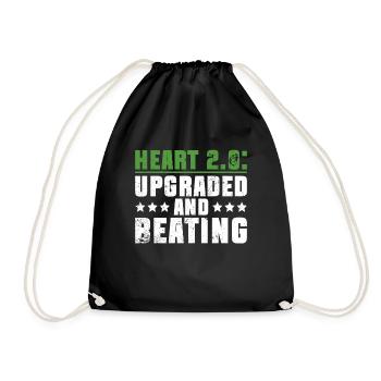 Organ Donor Heart Organ Transplant - Drawstring Bag - black - Front