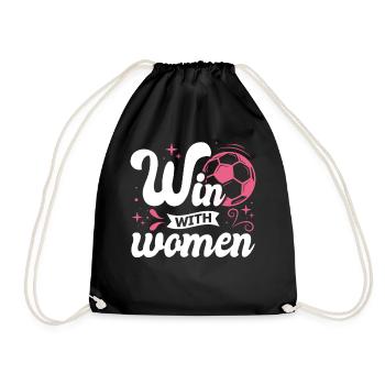 Soccer féminin, Football féminin, Football féminin - Sac de sport léger - noir - Devant