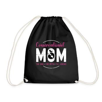 Conservationist Mom The Idol The Nature Lover - Drawstring Bag - black - Front