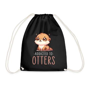 Adorable Illustration de loutre mignonne parfaite pour la loutre - Sac de sport léger - noir - Devant