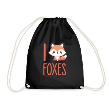Illustration de renard mignon parfait pour les animaux et - Sac de sport léger - noir - Devant