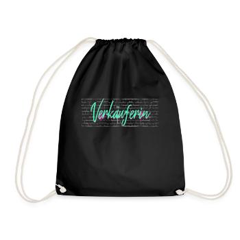 Einzelhändler Abschluss-Geschenk Verkäuferin - Turnbeutel - Schwarz - Vorne