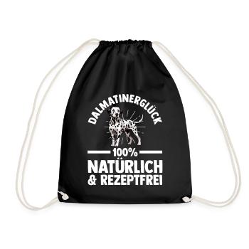 Hund Dalmatiner - Turnbeutel - Schwarz - Vorne