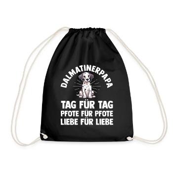 Hund Dalmatiner - Turnbeutel - Schwarz - Vorne