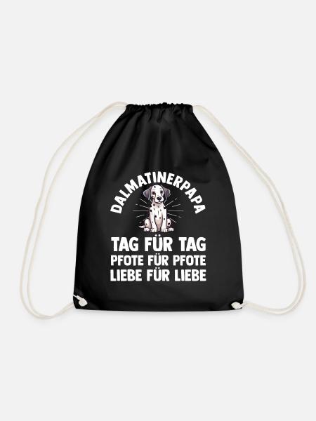 Hund Dalmatiner - Turnbeutel - Schwarz