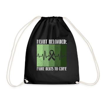 Organ Donor Heart Organ Transplant - Drawstring Bag - black - Front