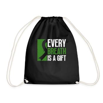 Organ Donor Lunge Organ Transplant - Drawstring Bag - black - Front