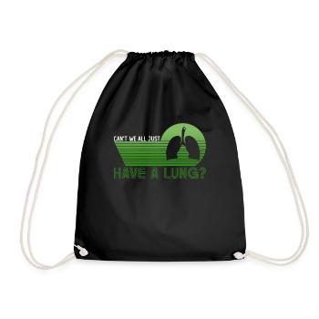 Organ Donor Lunge Organ Transplant - Drawstring Bag - black - Front