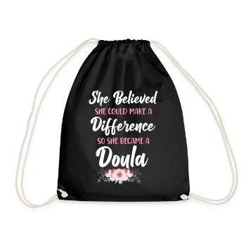 Doula Birth Worker She Believed - Turnbeutel - Schwarz - Vorne