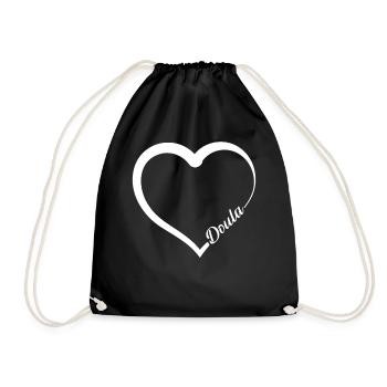 Doula Birth Worker Heart Doula - Drawstring Bag - black - Front