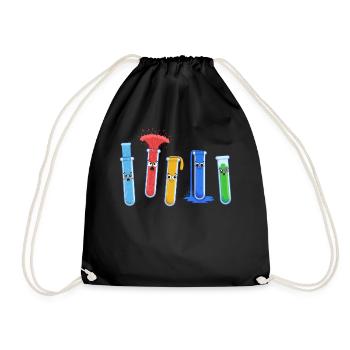 Science Shirt, Physics Of Fluids Emotion Test - Drawstring Bag - black - Front