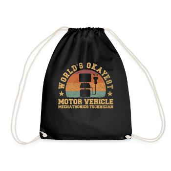 Retro World's Okayest Automotive Mechatronics - Turnbeutel - Schwarz - Vorne