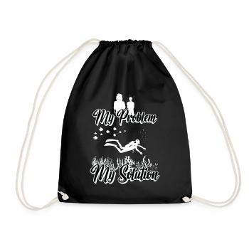 Biologiste marin Mon problème Mon pictogramme Maman Papa - Sac de sport léger - noir - Devant