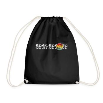 American Football Football Player Retro - Drawstring Bag - black - Front