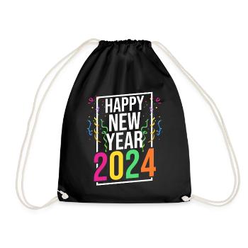 Bonne année Réveillon du Nouvel An 2024 - Sac de sport léger - noir - Devant