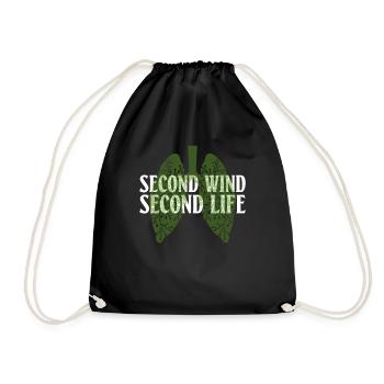 Organ Donor Lunge Organ Transplant - Drawstring Bag - black - Front
