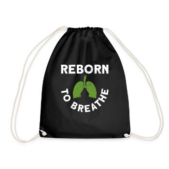 Organ Donor Lunge Organ Transplant - Drawstring Bag - black - Front