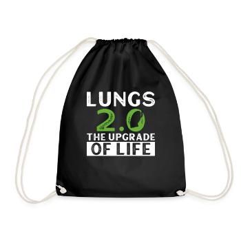 Organ Donor Lunge Organ Transplant - Drawstring Bag - black - Front