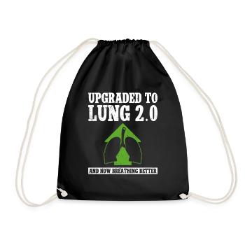 Organ Donor Lunge Organ Transplant - Drawstring Bag - black - Front