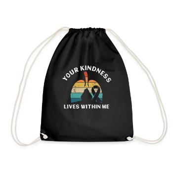 Organ Donor Lunge Organ Transplant - Drawstring Bag - black - Front