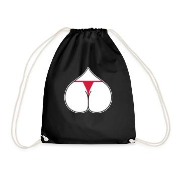 Ass Heart Love - Drawstring Bag - black - Front