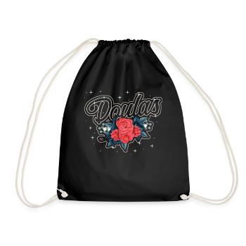 Doula Birth Worker Roses Flower - Drawstring Bag - black - Front