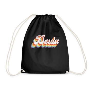 Doula Birth Worker Retro Vintage - Drawstring Bag - black - Front