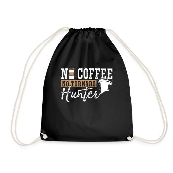 Tornado Hunter No Coffee Meteorology Coffee Lover - Drawstring Bag - black - Front