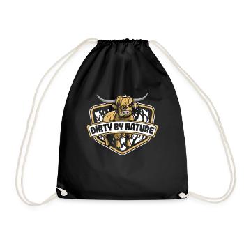 Dirty By Nature Highland Cow Highland Heifer - Drawstring Bag - black - Front