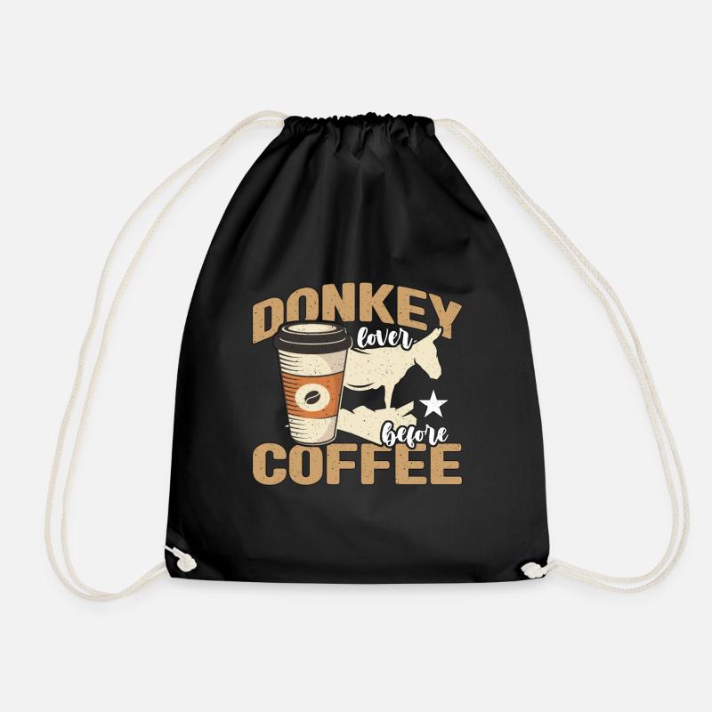 Donkey Lover Before Donkey Owner Coffee Lover - Turnbeutel - Schwarz