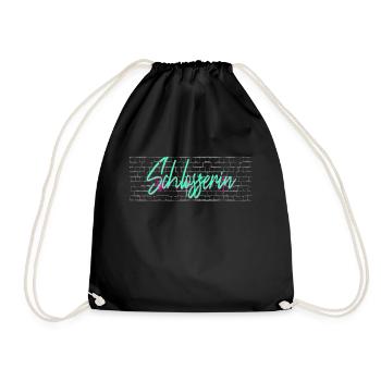 Schlosser Abschluss-Geschenk Schlosserin - Turnbeutel - Schwarz - Vorne