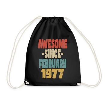Génial Février 1977 - Sac de sport léger - noir - Devant