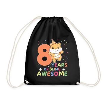 Hamster pour les enfants de 8 ans de huit ans - Sac de sport léger - noir - Devant