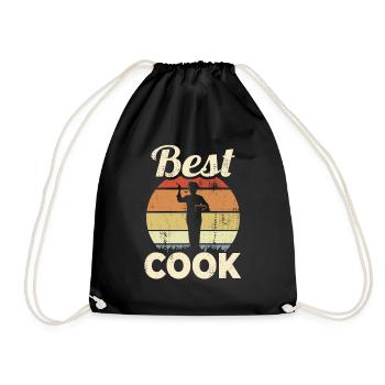 Amoureux de la cuisine - Sac de sport léger - noir - Devant