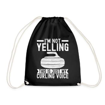 Curling Curling Players - Drawstring Bag - black - Front