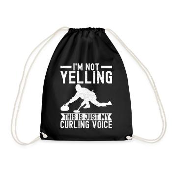 Curling Curling Players - Drawstring Bag - black - Front