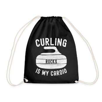 Joueurs de curling - Sac de sport léger - noir - Devant