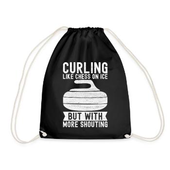 Joueurs de curling - Sac de sport léger - noir - Devant